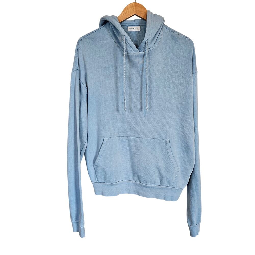 John Elliot Hoodie‎ Kangaroo Pocket Light Blue Men's Size Large Casual Layer